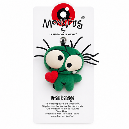 Zombie plush keychain BRAIN DAMAGE Monstrus® collection