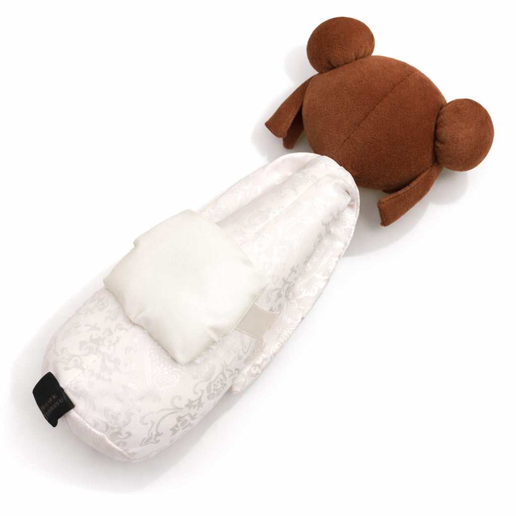 KUMIS Japanese Doll white dress CHESTNUT