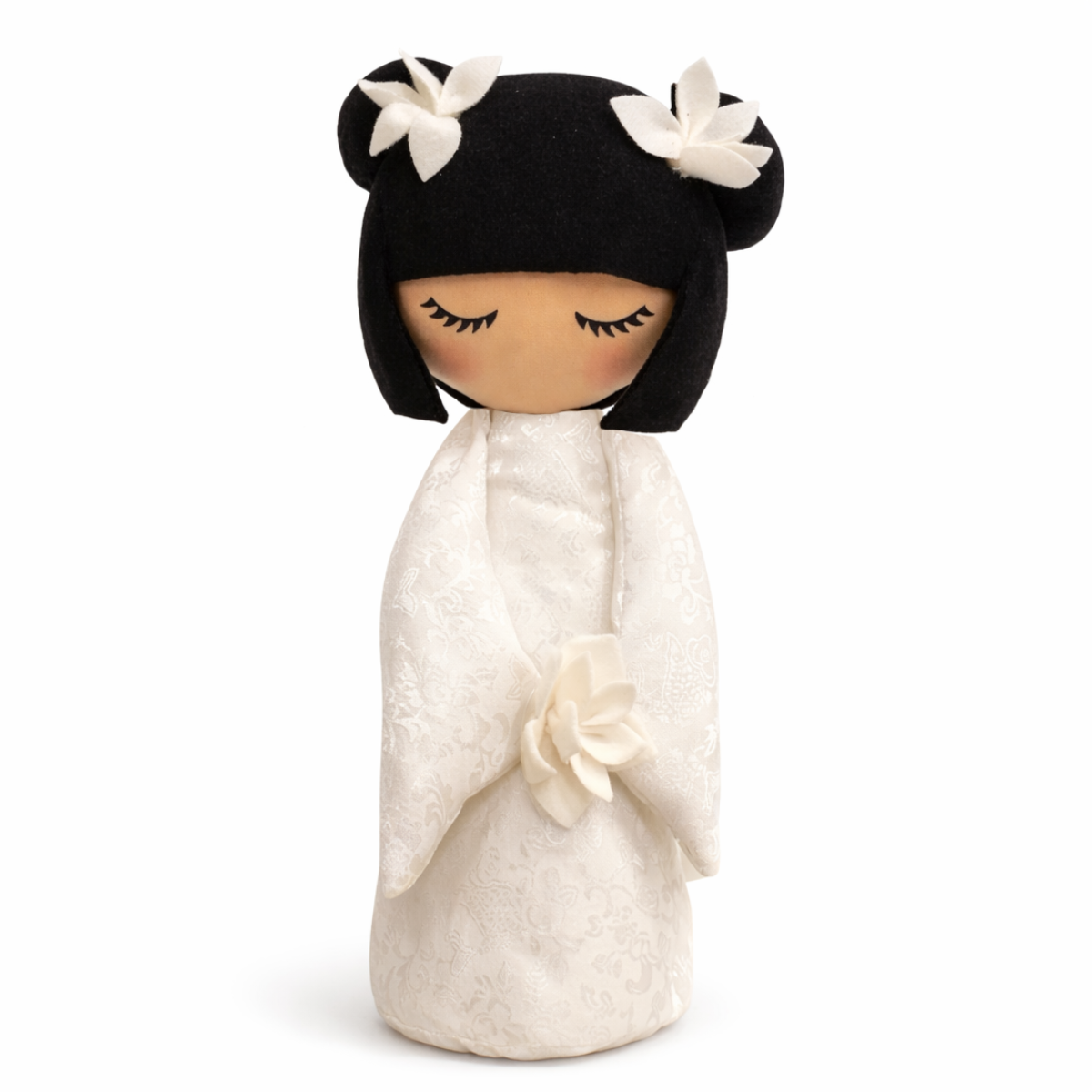 Japanese Doll KUMIS white dress BRUNETTE